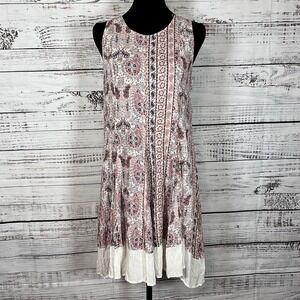 ALTAR'D STATE Mix Print Paisley Sleeveless Maxi Dress Medium Pleated Beach Boho